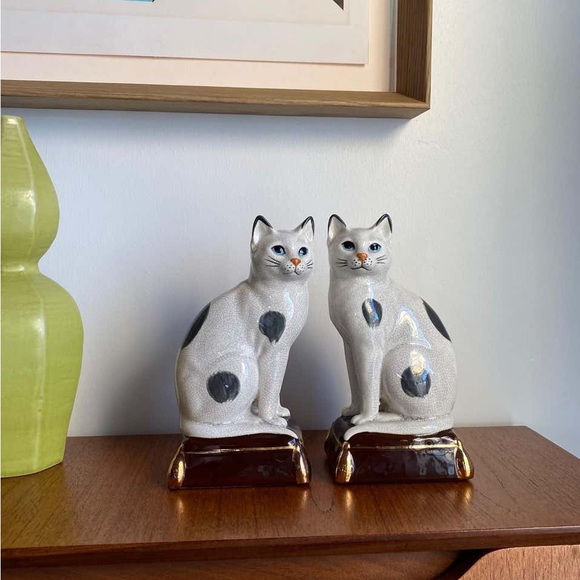 Ceramic Takahashi Cat bookends mint condition - Picture 5 of 6